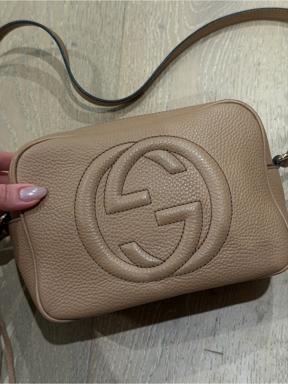 Gucci Pebbled Calfskin Disco Bag